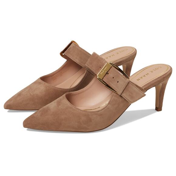 Cole Haan Shoes - Cole Haan Vandam Buckle Mule 65 mm Light Whiskey Suede 9.5 M